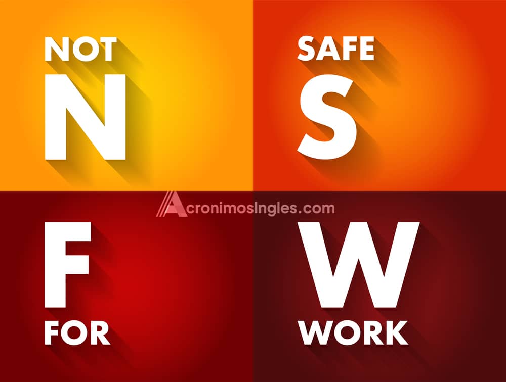 Etimología de NSFW o Not Safe For Work